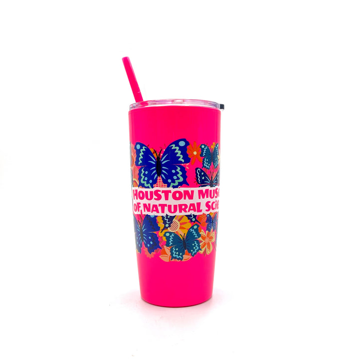 HMNS Fun Flor-All Plastic Butterfly Tumbler