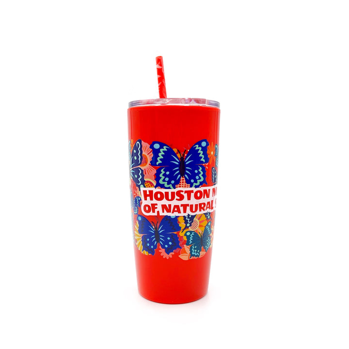 HMNS Fun Flor-All Plastic Butterfly Tumbler