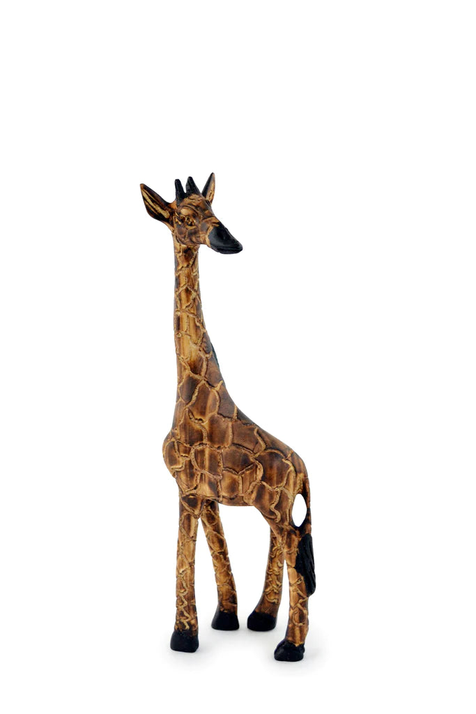 Small Burnt Jacaranda Giraffe Statue