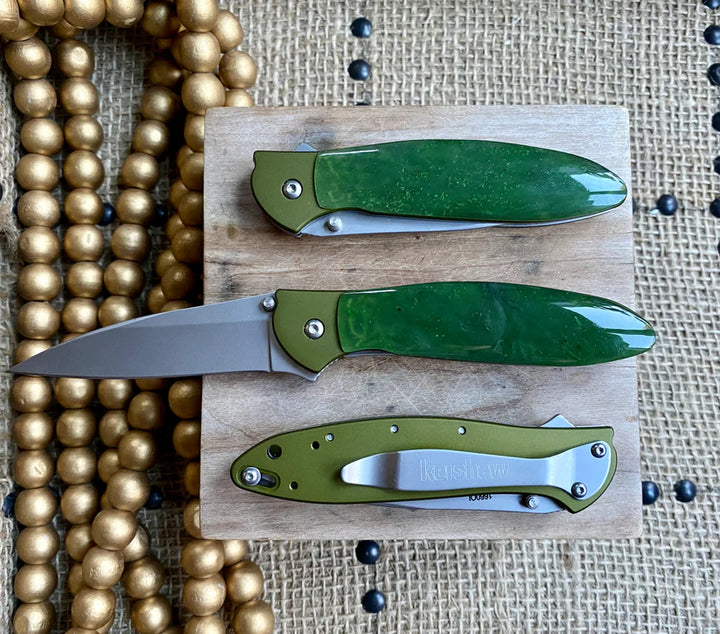 Kershaw Leek Jade Olive Pocket Knife