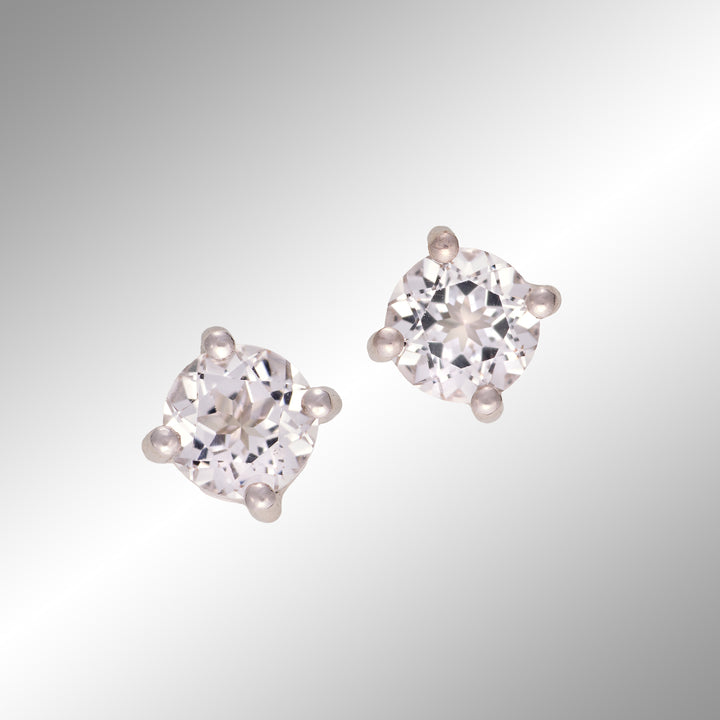 White Topaz Studs