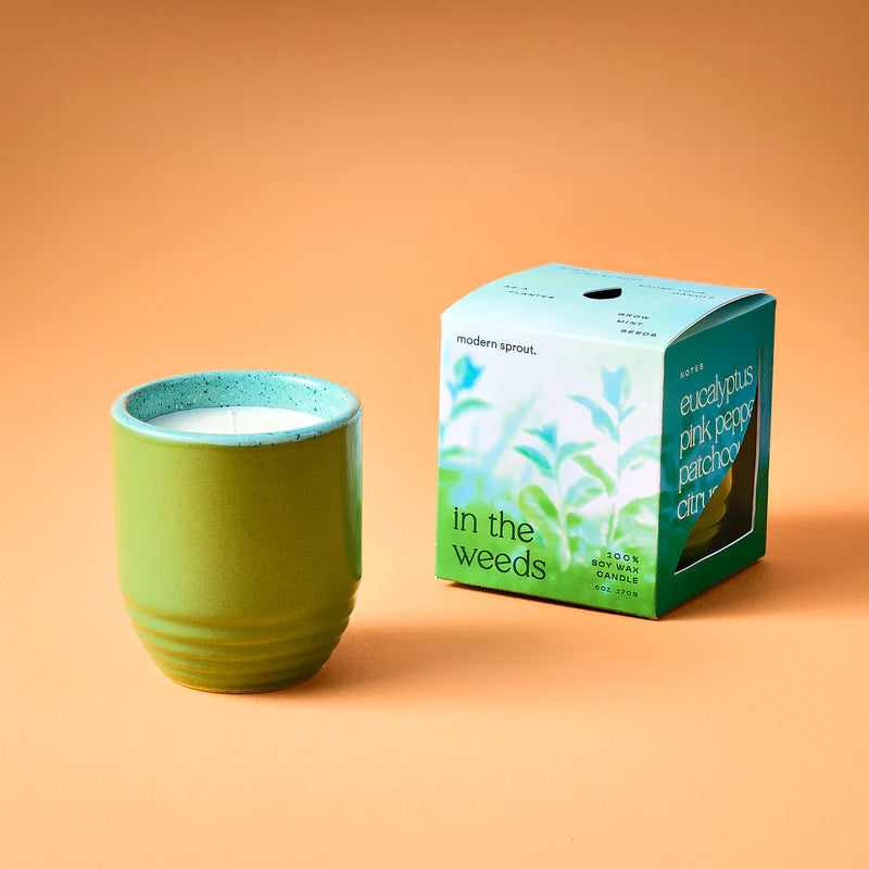 Garden Vibes Seed Planter & Candle: In the Weeds & Mint Seed Packet