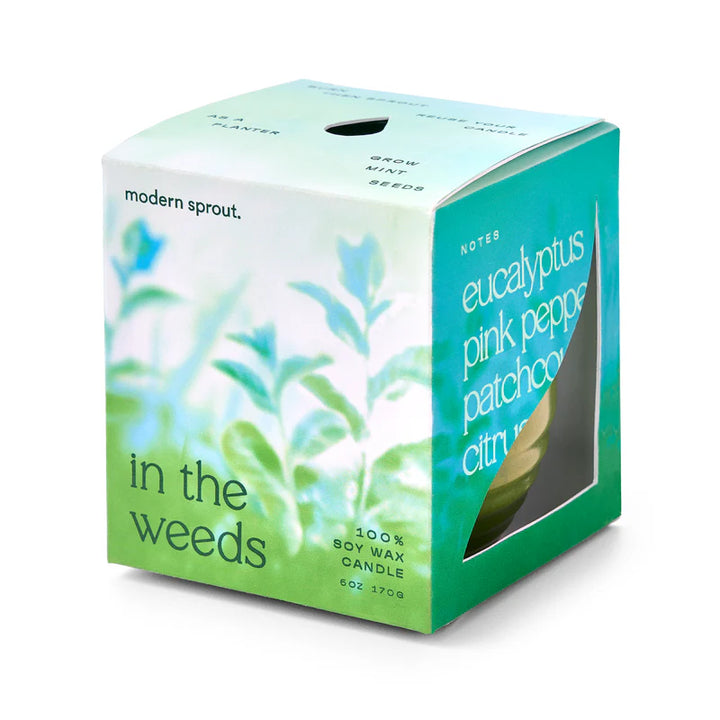 Garden Vibes Seed Planter & Candle: In the Weeds & Mint Seed Packet
