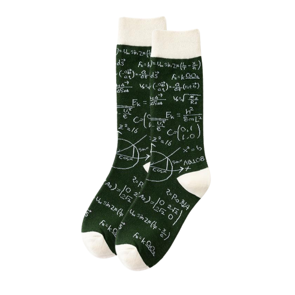 Math Socks Green