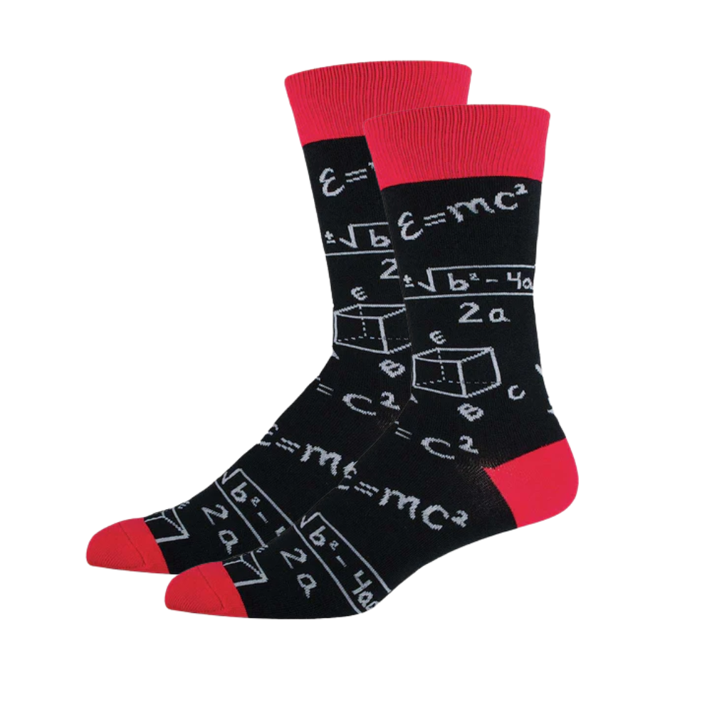 Math Socks Red Toe