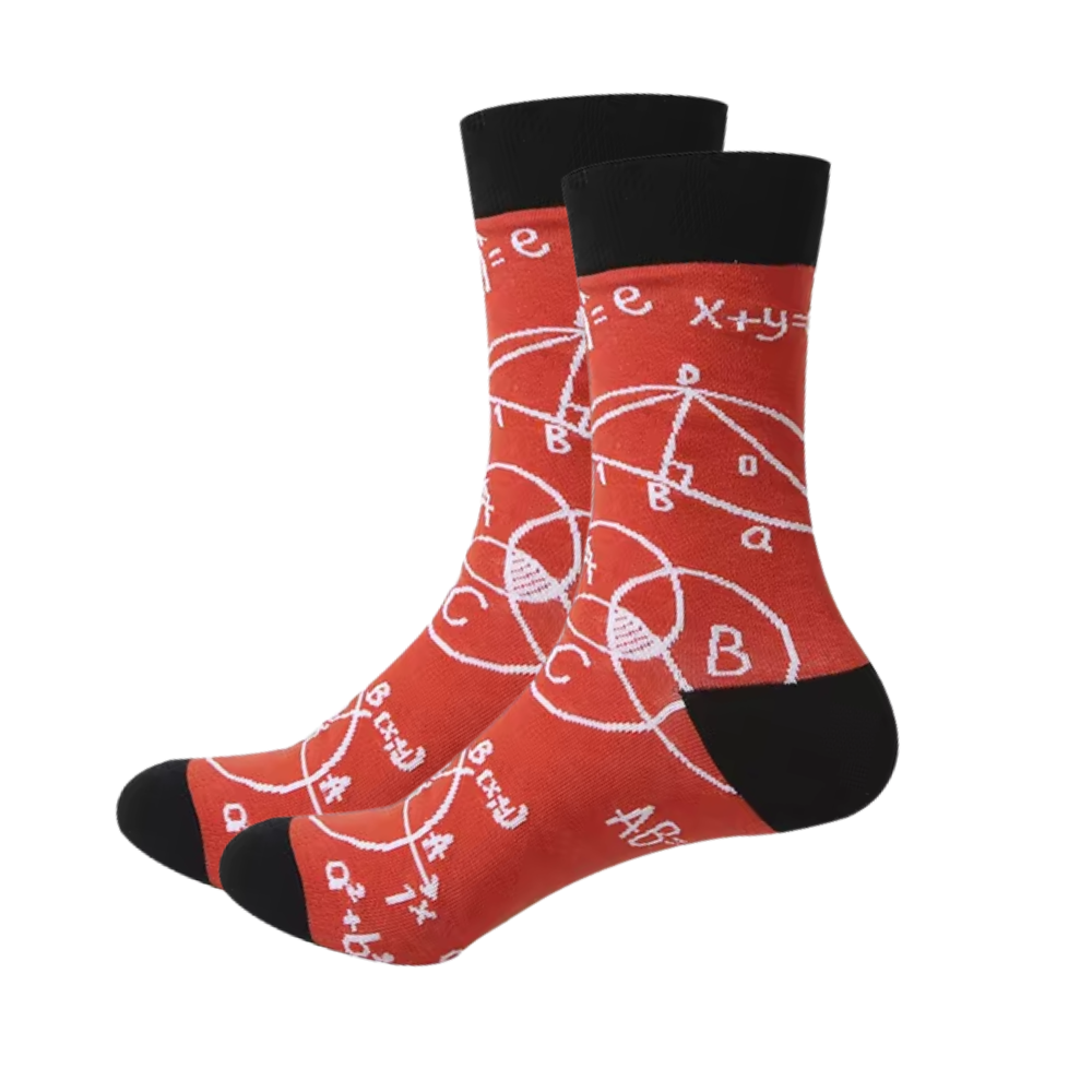 Math Socks Orange