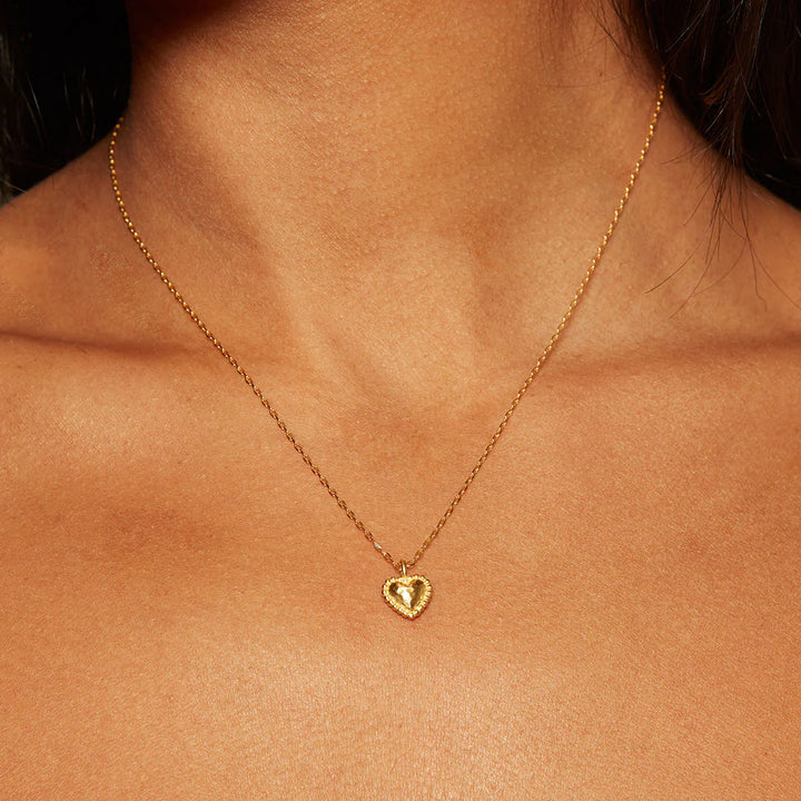 "True Heart" Hammered Dot Necklace