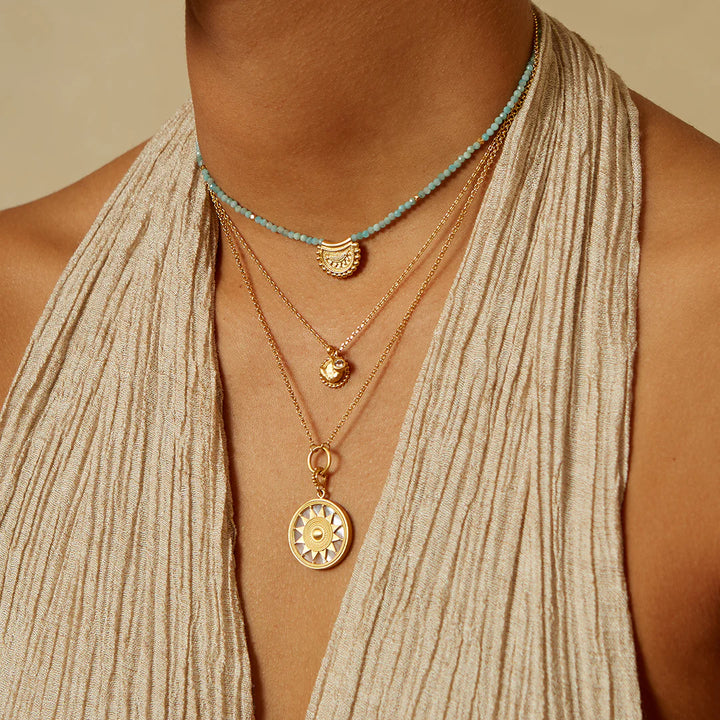 "Inward Journey" Pearl Mandala Necklace