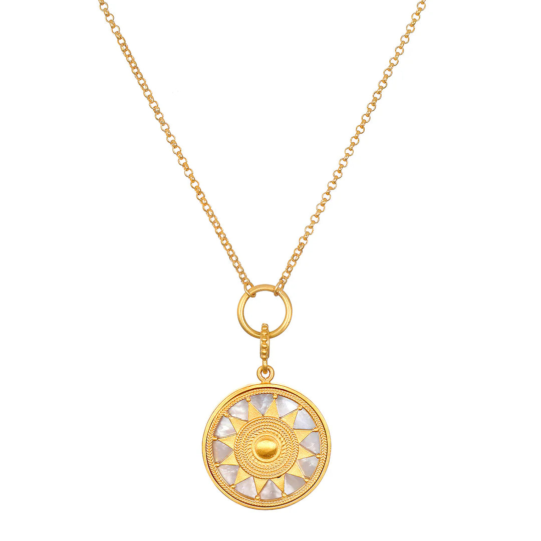 "Inward Journey" Pearl Mandala Necklace