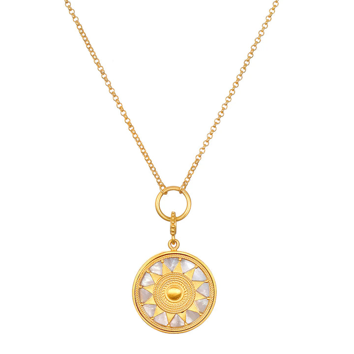 "Inward Journey" Pearl Mandala Necklace