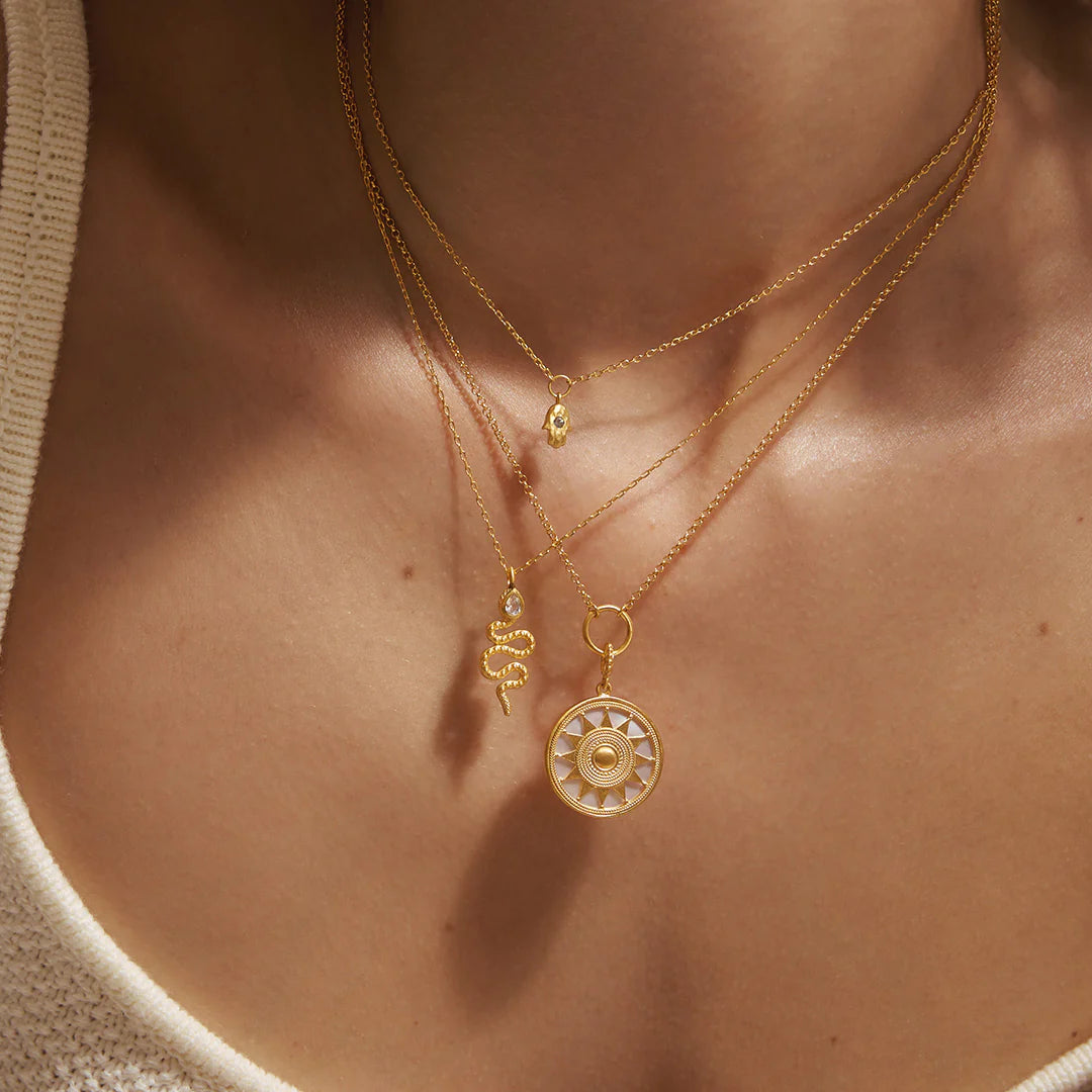 "Inward Journey" Pearl Mandala Necklace
