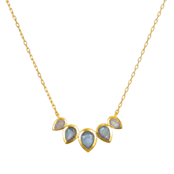 "Awaken Intuition" Labradorite Petal Necklace