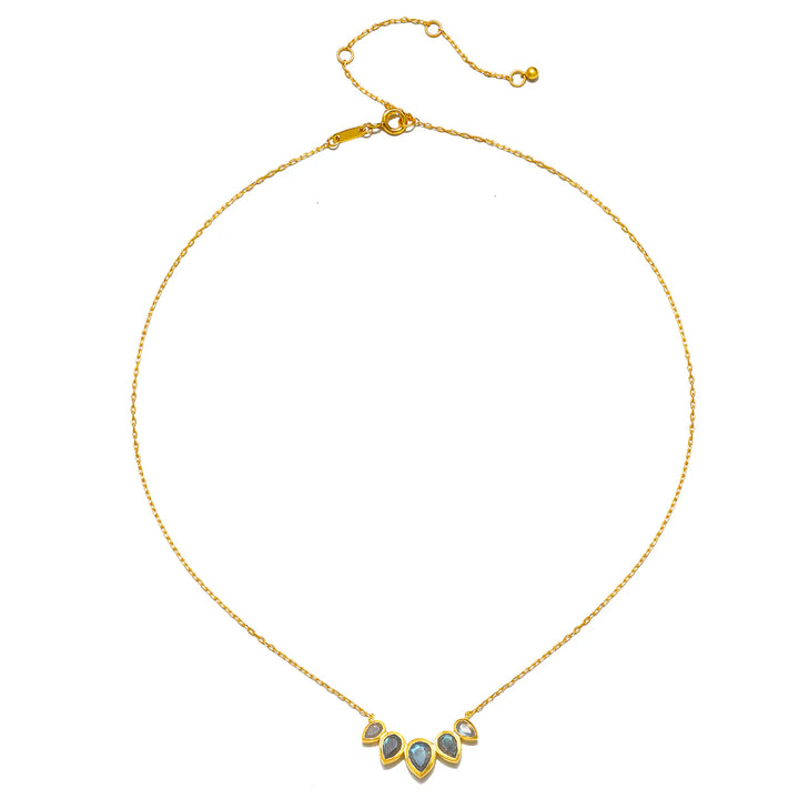 "Awaken Intuition" Labradorite Petal Necklace