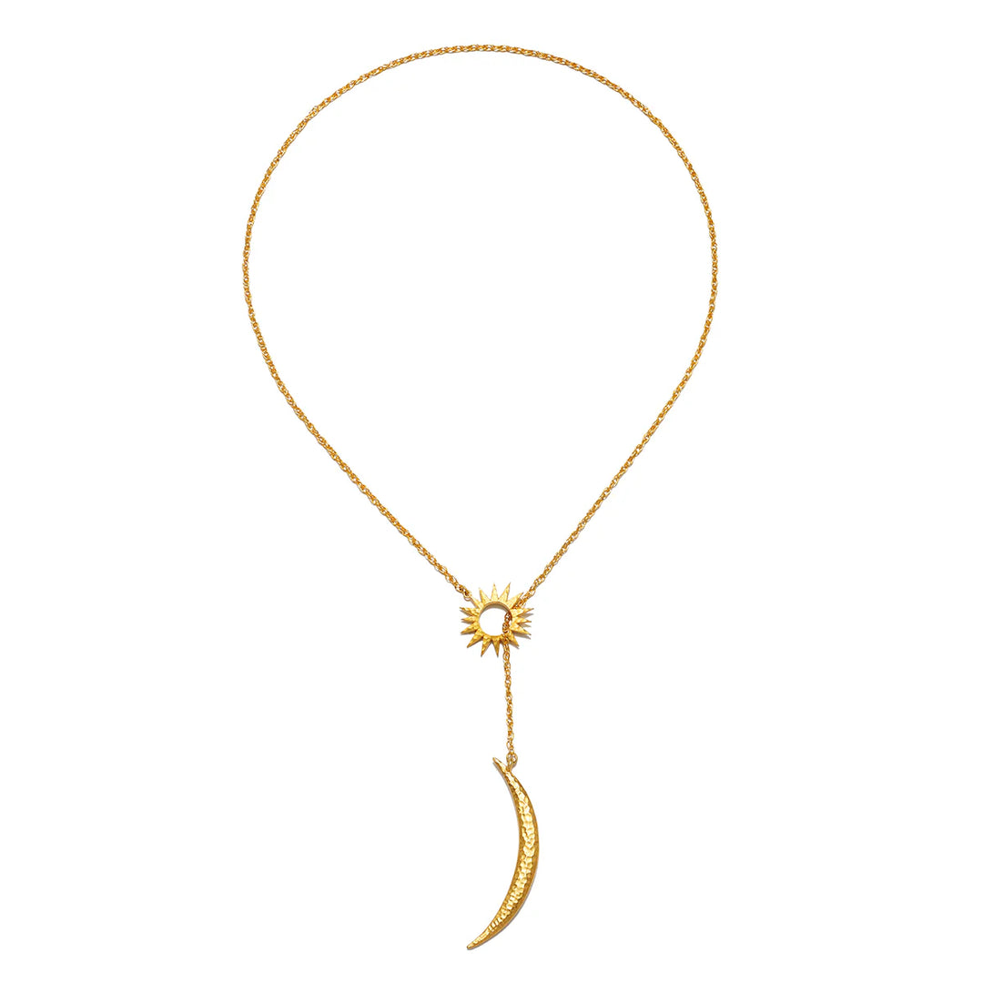 "Dreams Celestial" Sun and Moon Lariat Necklace