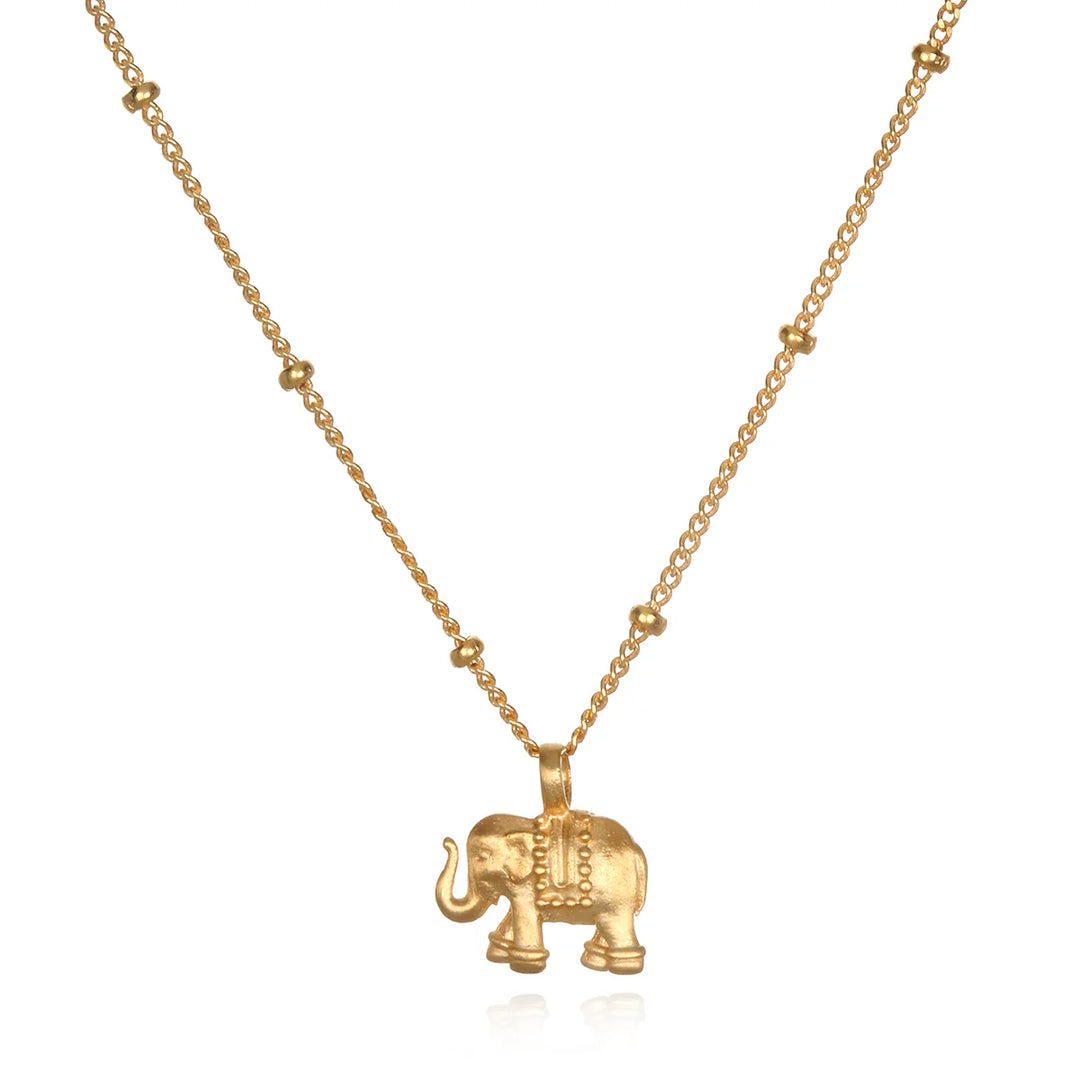 "Stand in Strength" Gold Elephant Pendant Necklace