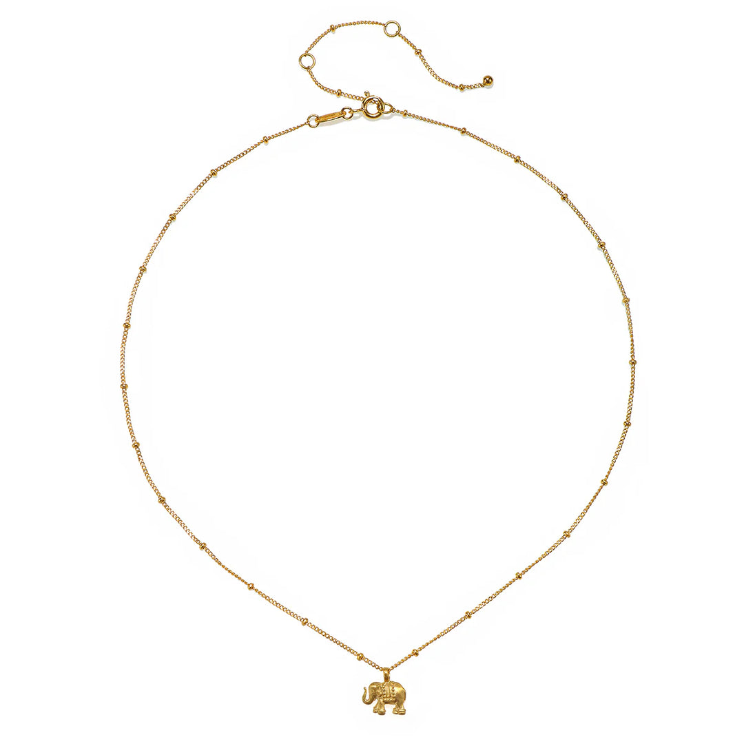 "Stand in Strength" Gold Elephant Pendant Necklace