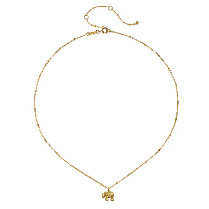 "Stand in Strength" Gold Elephant Pendant Necklace