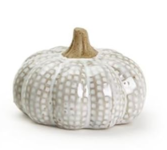 Mini Stoneware Pumpkin Tabletop Decorations