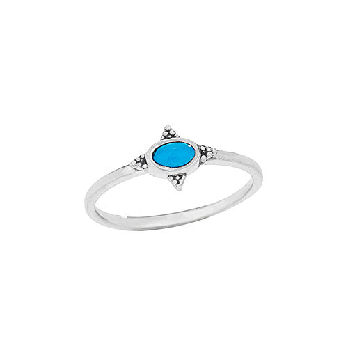 Small Turquoise Simple Ring