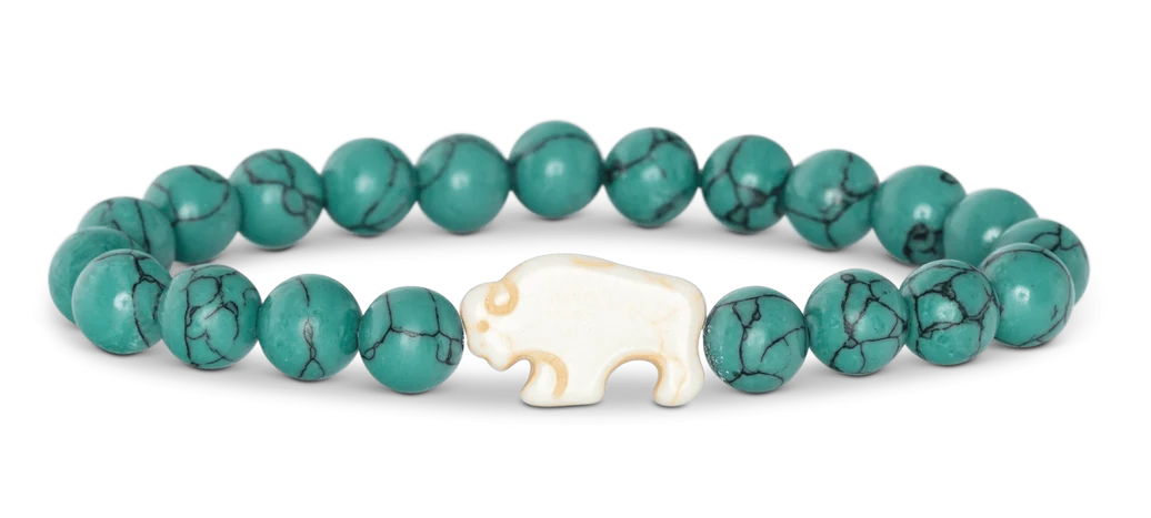 The Roam: Bison Turquoise Bracelet and Tracking Card