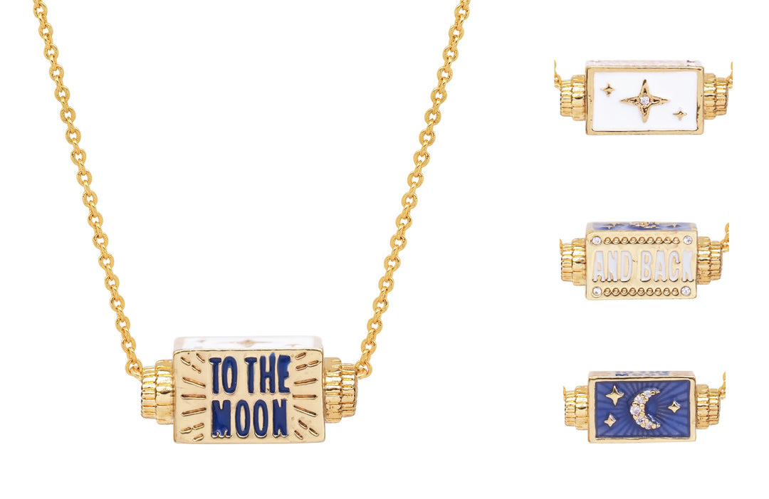 To the Moon and Back Spinner Necklace