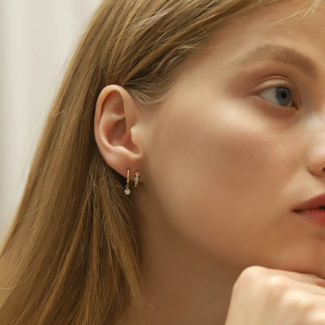 Snake huggie earrings discount