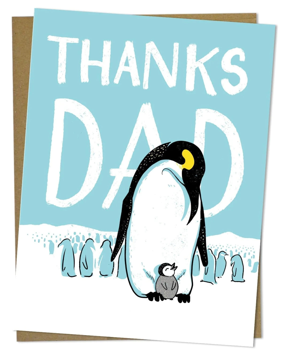 Penguin, Thanks Dad Greeting Card