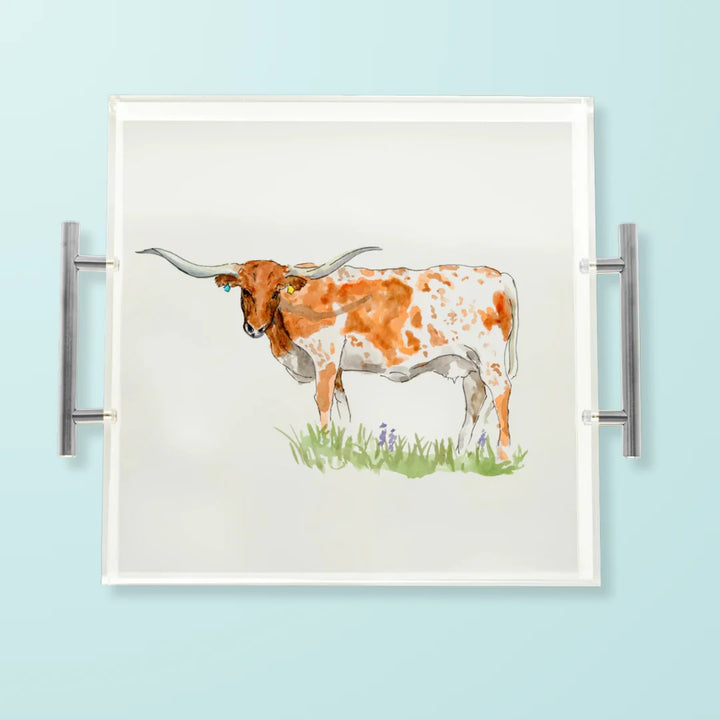 Longhorn Acrylic Serving Tray