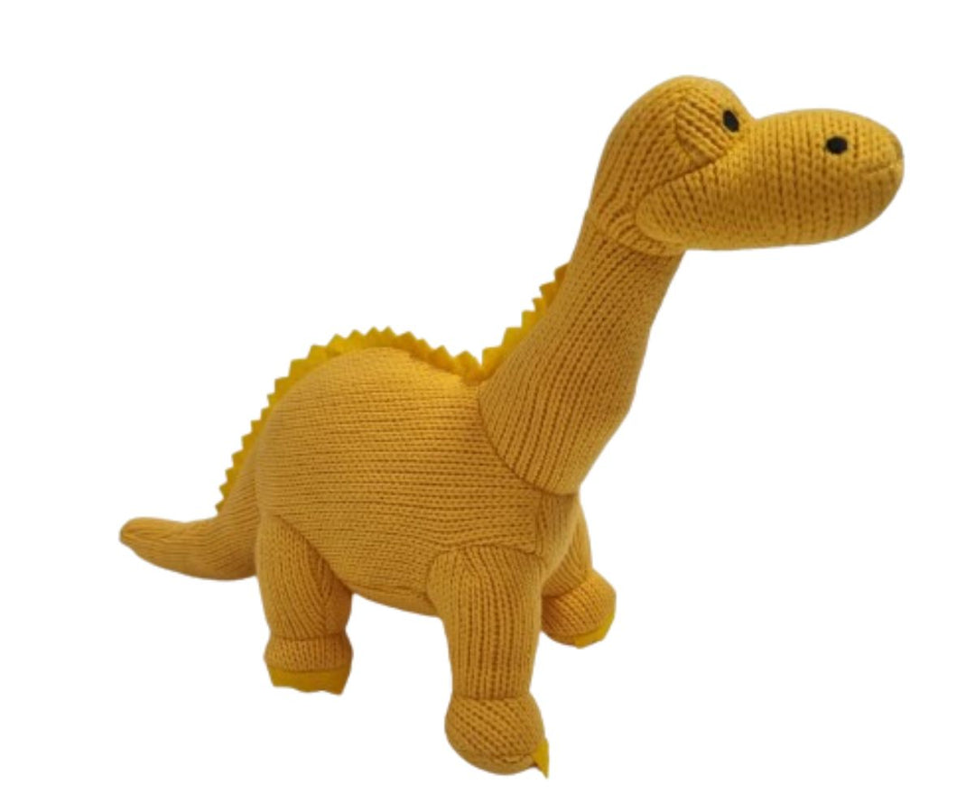 Knitted Diplodocus Toy, Yellow