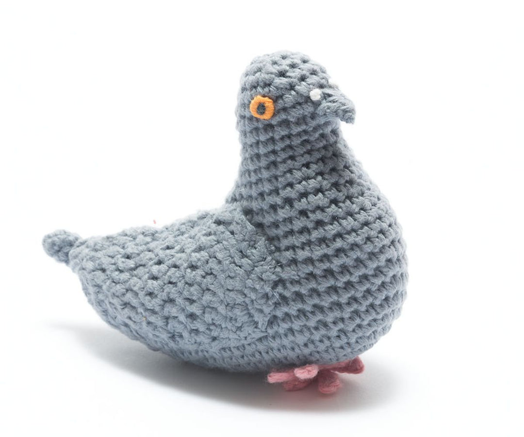 Crochet Pigeon Plush Rattle