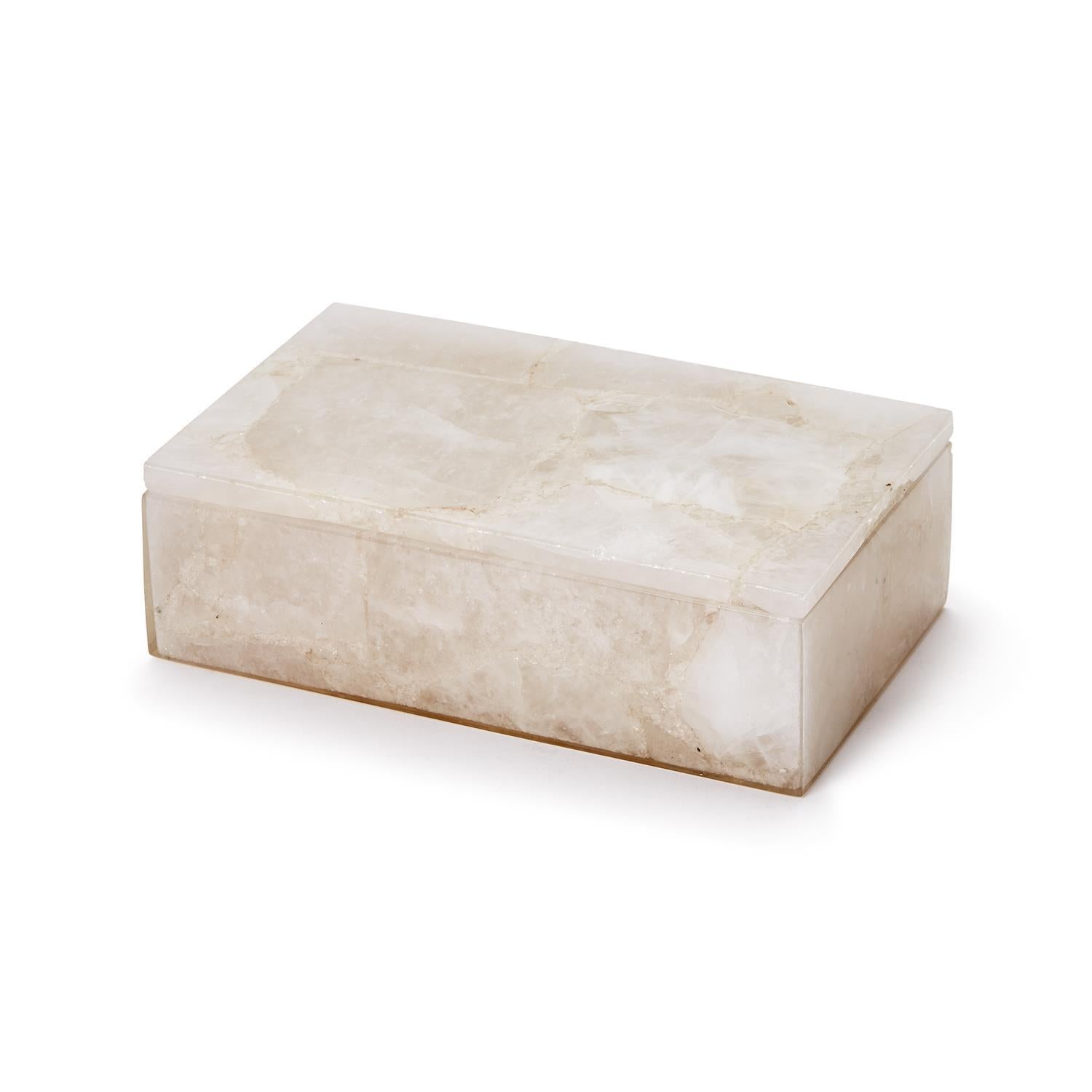 White Quartz Box with Lid