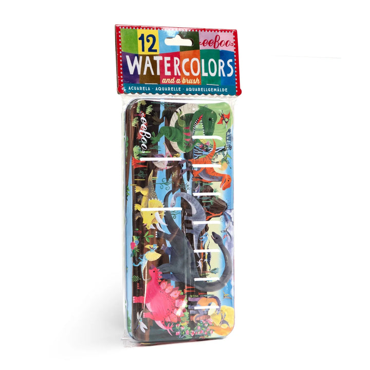 Dinosaur Watercolor Set, 12 Colors