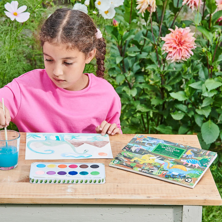 Dinosaur Watercolor Set, 12 Colors