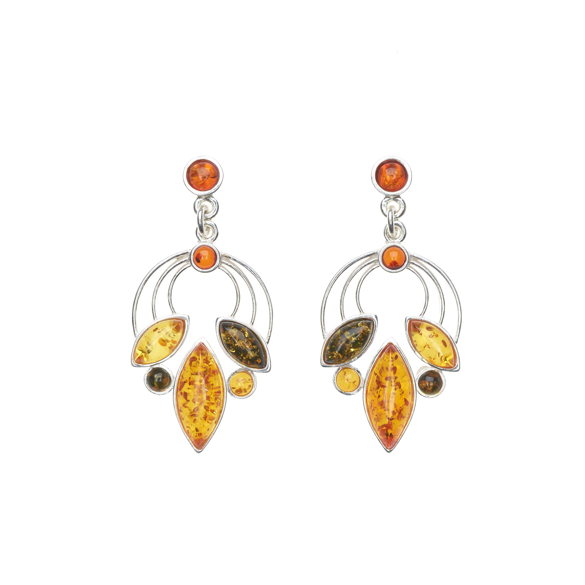 Amber resin buy earrings