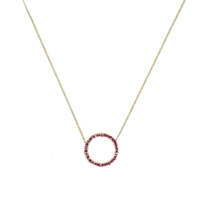 Amethyst Circle Necklace