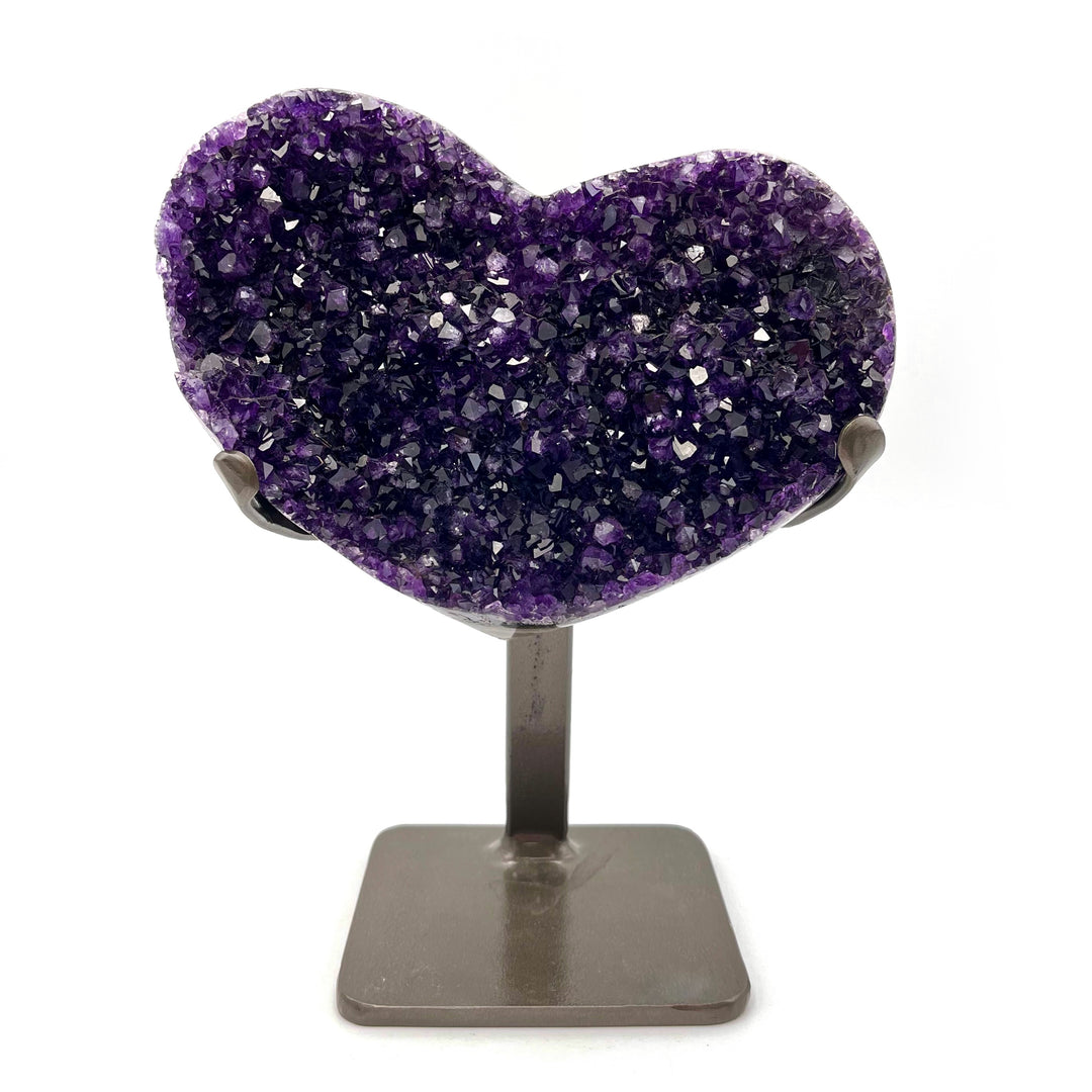 Amethyst Heart on Stand