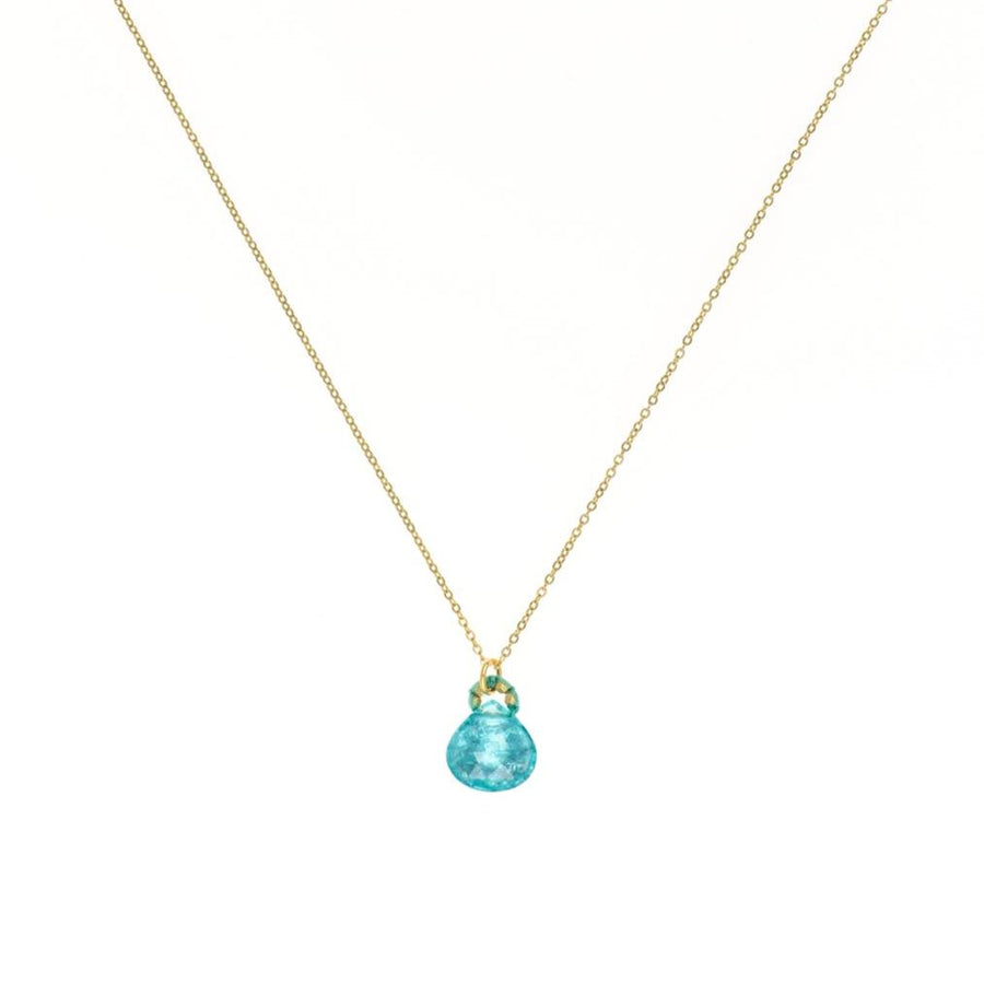 apatite necklace with silk bail