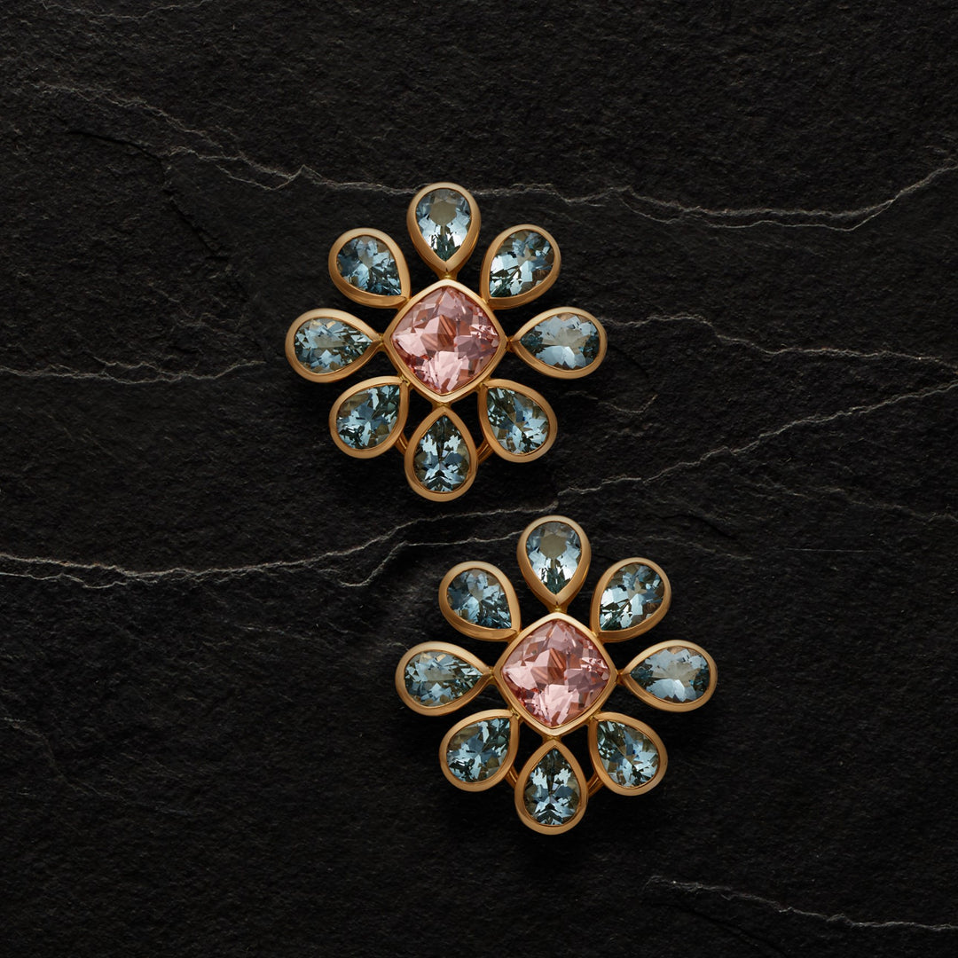 Morganite & Aquamarine Earrings