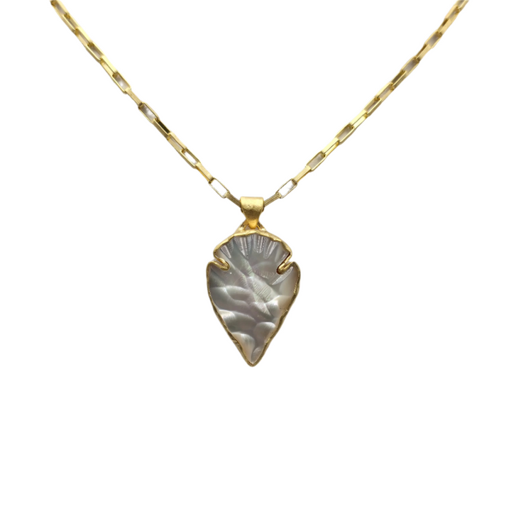 Mother of Pearl Arrowhead Necklace