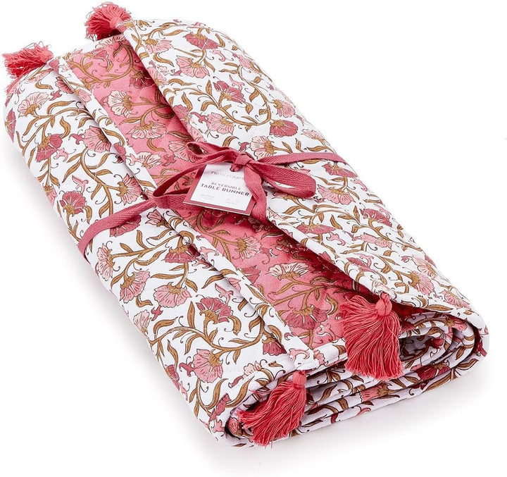 Autumn Blush Quilted Double-SidedTable Runner