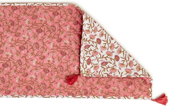 Autumn Blush Quilted Double-SidedTable Runner