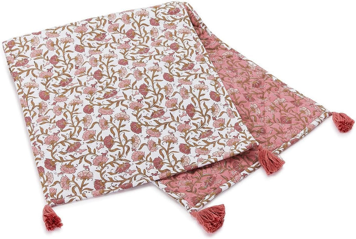 Autumn Blush Quilted Double-SidedTable Runner