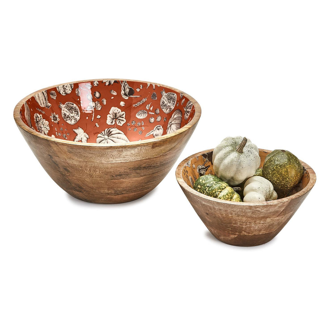 Autumn Soiree Wooden Bowl- Large