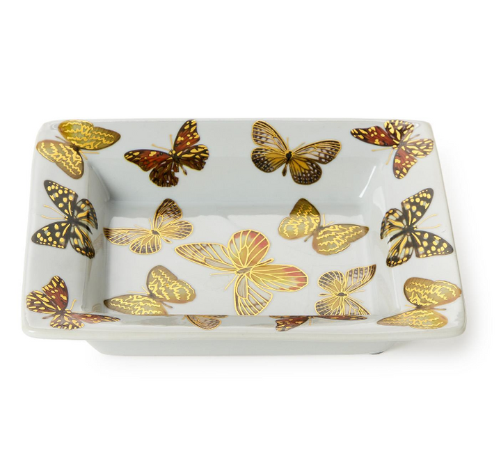 Butterfly Garden Ceramic Tray