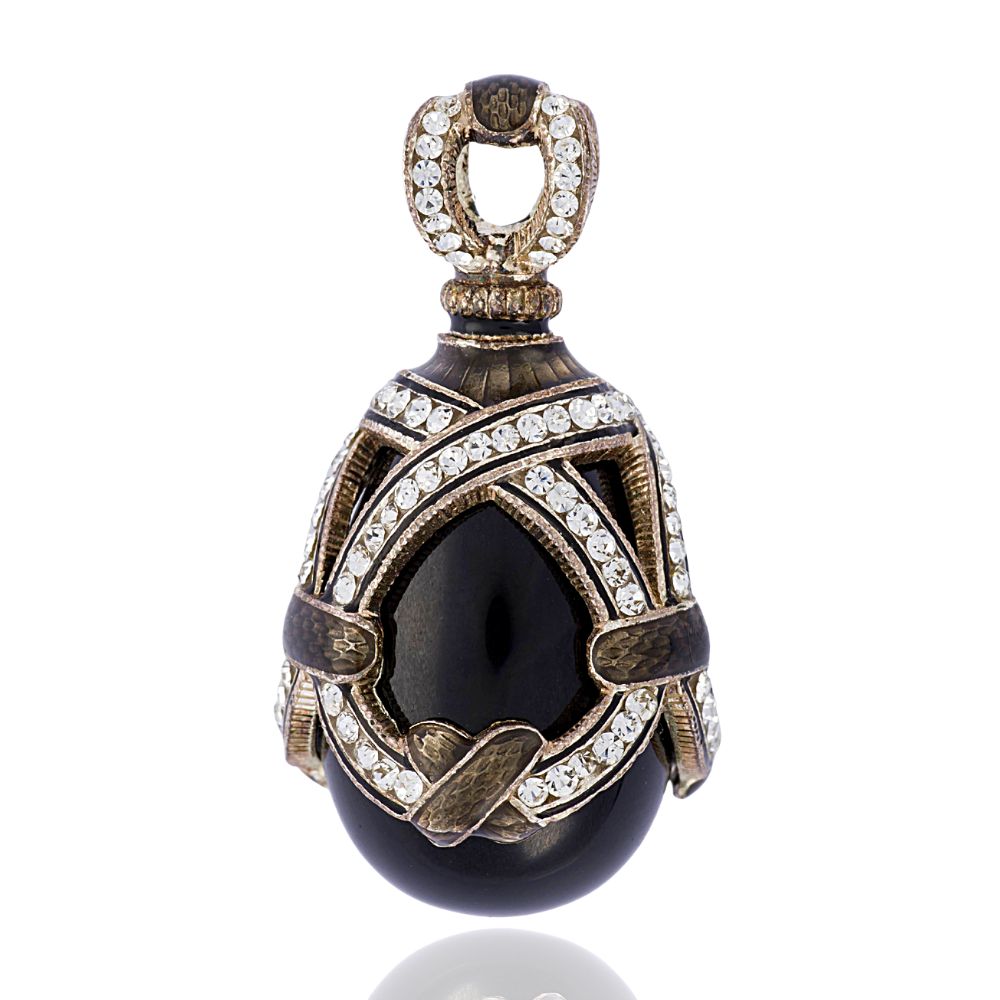 Black Onyx Russian Egg Pendant