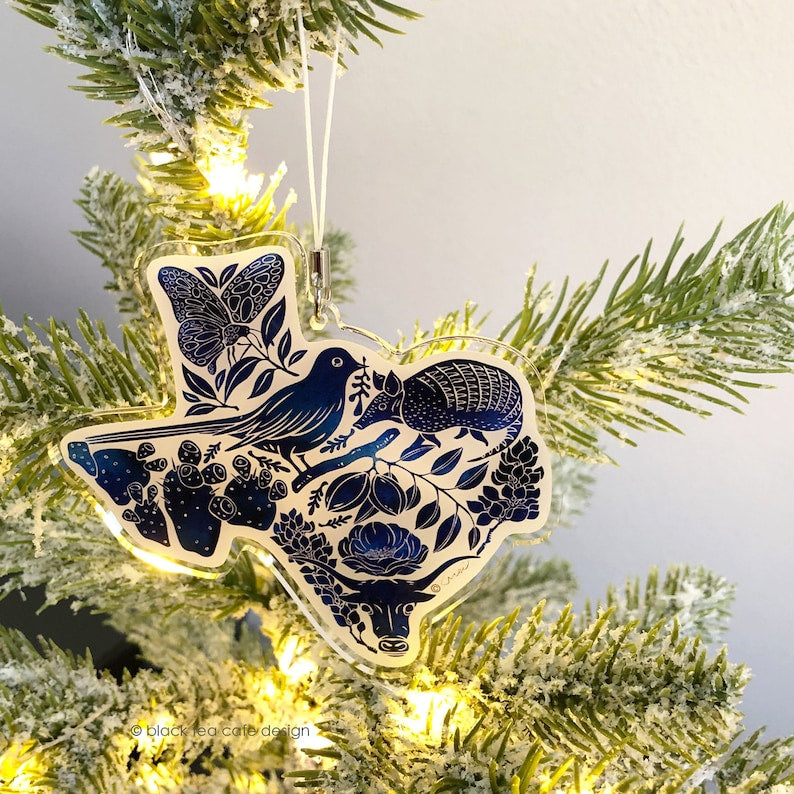 Blue Texas Acrylic Ornament