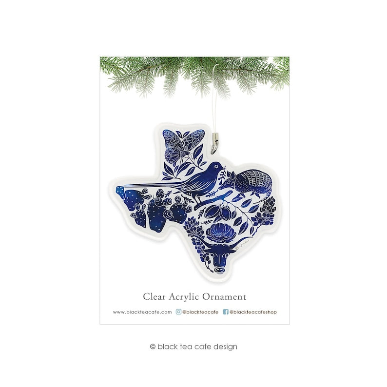 Blue Texas Acrylic Ornament