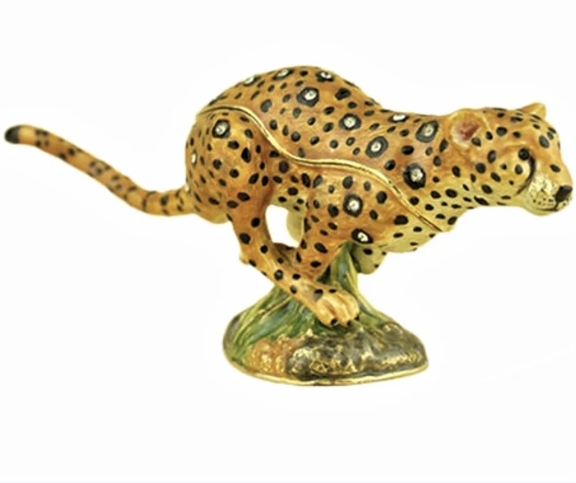 Large Cheetah Trinket Box