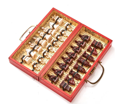 Terracotta Warrior Chess Set and Carrying Case