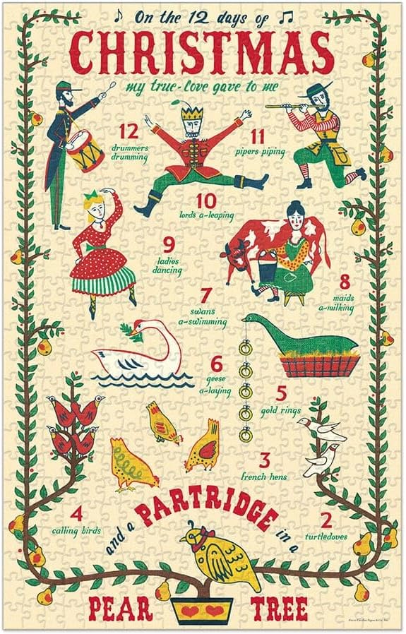 Twelve Days of Christmas Puzzle, 500 Pieces